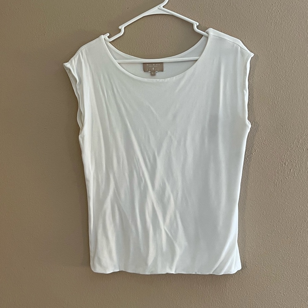 Bill Blass New York White Double Layered Tank